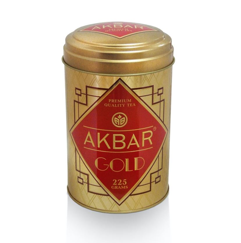 Чай Akbar Gold 225гр круглая банка. Цена за одну упаковку
