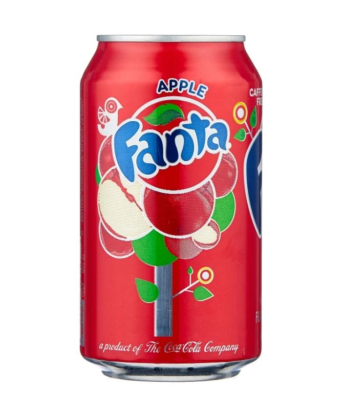 Напиток Fanta Apple 0,33л, жестяная банка. Цена одной упаковки.