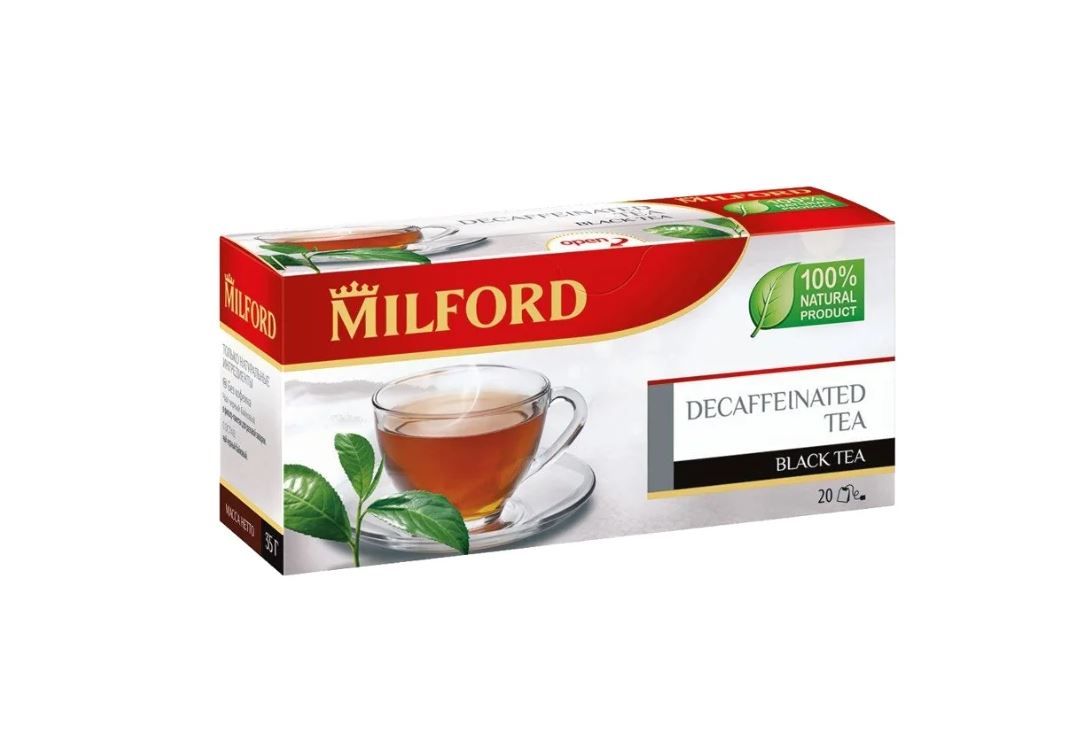 Чай черный Milford Decaffeinated tea 20 пакетиков. Цена за одну упаковку