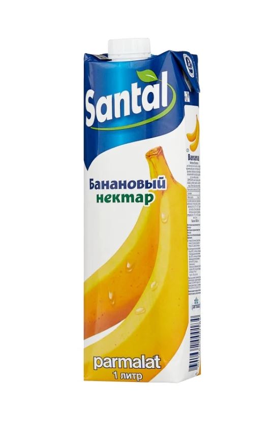Сок SANTAL Банановый 1л, пакет. Цена одной упаковки.